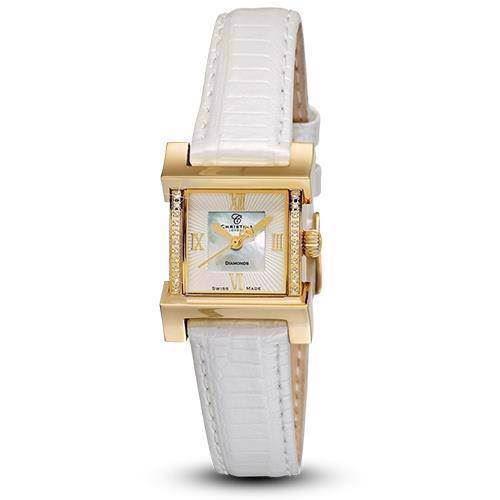 142GWW Christina Design London gold ladies watch with white